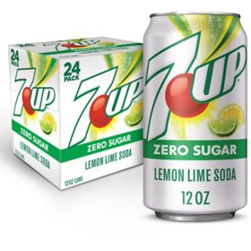 7UP Zero Sugar Lemon Lime Soda 12 fl. oz., 24 pk.