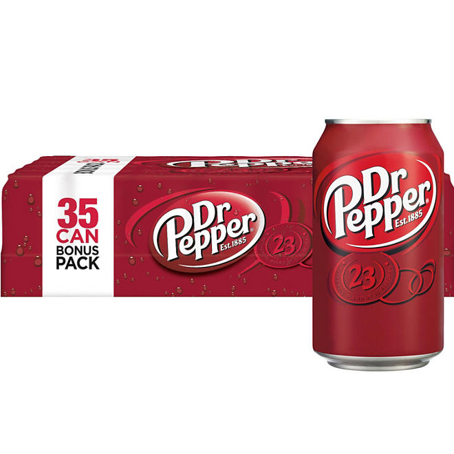 Dr Pepper Soda 12 fl. oz. cans, 35 pk.