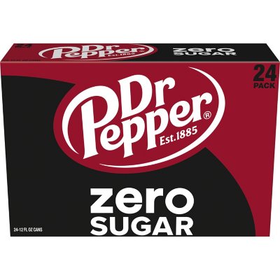 Dr Pepper Zero Sugar Soda (12 fl. oz., 24 pk.) - Sam's Club