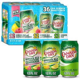 Canada Dry Ginger Ale Summer Variety Pack 12 fl. oz., 36 pk.