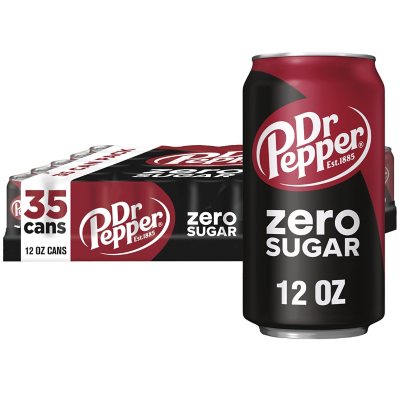 Dr Pepper Zero Sugar Soda, 12 fl. oz., 35 pk. - Sam's Club