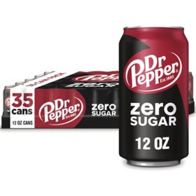 Dr Pepper Zero Sugar Soda, 12 fl. oz., 35 pk.
