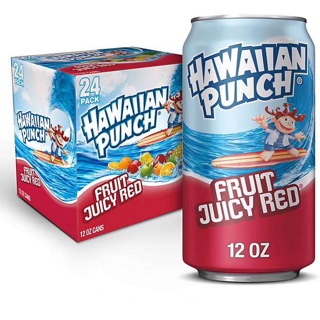 Hawaiian Punch Fruit Juicy Red 12 fl. oz. cans, 24 pk.