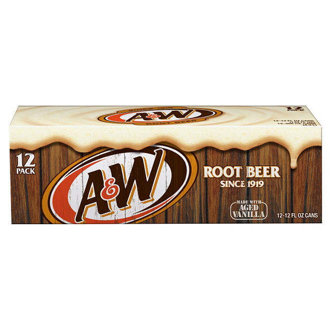 A&W Root Beer Soda 12 fl. oz., 12 pk.
