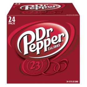 Dr Pepper Soda 12 fl. oz. cans, 24 pk.