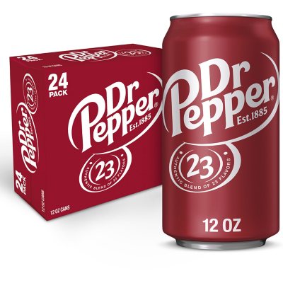 Dr Pepper 12 fl. oz. cans, 24 pk. - Sam's Club