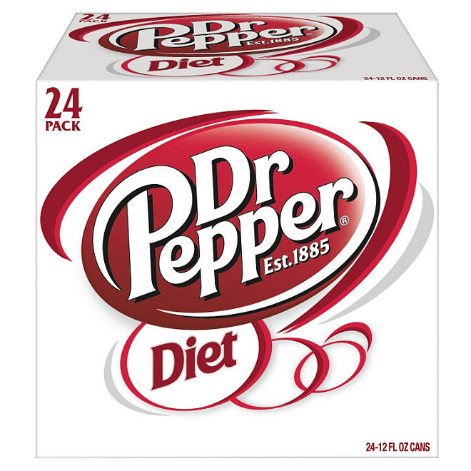 Diet Dr Pepper Soda 12 fl. oz., 24 pk.
