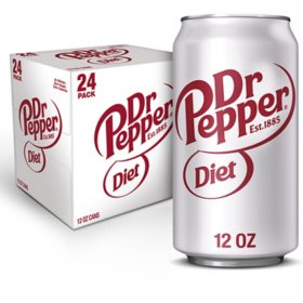 Diet Dr Pepper Soda 12 fl. oz., 24 pk.