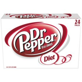 Diet Dr Pepper 12 fl. oz. cans, 24 pk.