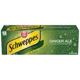 Schweppes Ginger Ale Soda 12 fl. oz. cans, 12 pk.