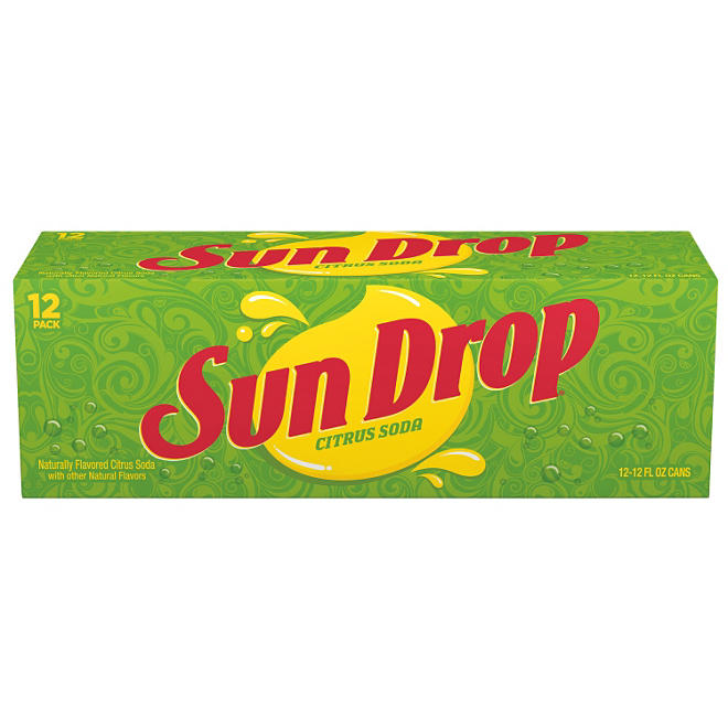 Sun Drop Citrus Soda 12 fl. oz. cans, 12 pk.