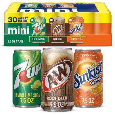 Dr Pepper Soda, 7.5 Fl Oz Mini Cans, 6 Pack, Soft Drinks