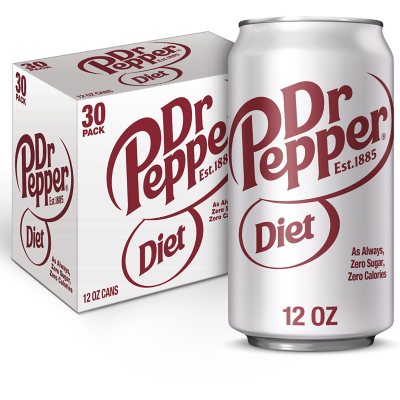 Diet Dr Pepper (12 oz., 30 pk.) - Sam's Club