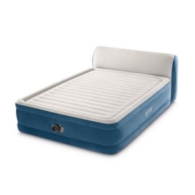 Intex Queen Dura-Beam Deluxe Series Comfort Headboard Airbed with Internal Pump