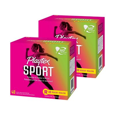  Playtex Sport Tampons, Multipack (24ct Regular/24ct Super  Absorbency), Fragrance-Free - 48ct : Health & Household