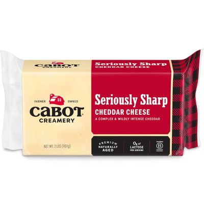 cabot cheese seriously sharp cheddar lbs samsclub club