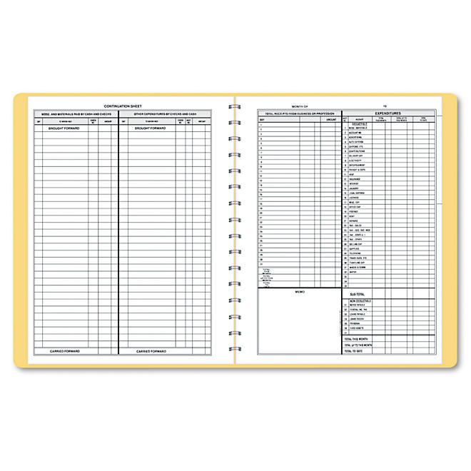 Dome Bookkeeping Record, Tan Vinyl Cover, 128 Pages, 8 1/2 x 11 Pages