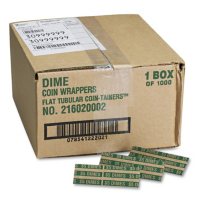 Coin-Tainer Company Pop-Open Flat Paper Coin Wrappers - Dimes - 1,000 ct.