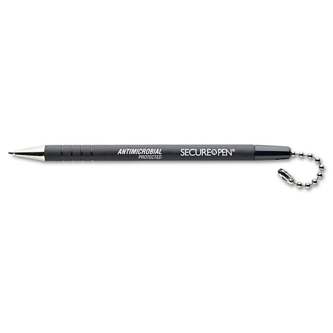 MMF Industries - Secure-A-Pen Replacement Ballpoint Counter Pen, Medium, Black