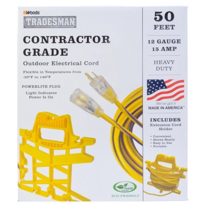 Tradesman Contractor Grade 50 Ft Extension Cord With Cord Holder Sam S Club