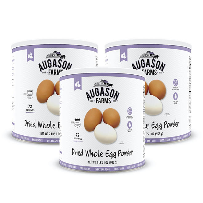 Augason Farms Dried Whole Egg Mix (33 oz., 3 pk.)