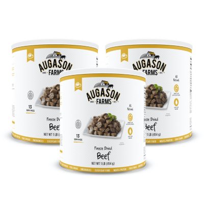 Augason Farms FreezeDried Beef Chunks (16 oz., 3 pk.) Sam's Club