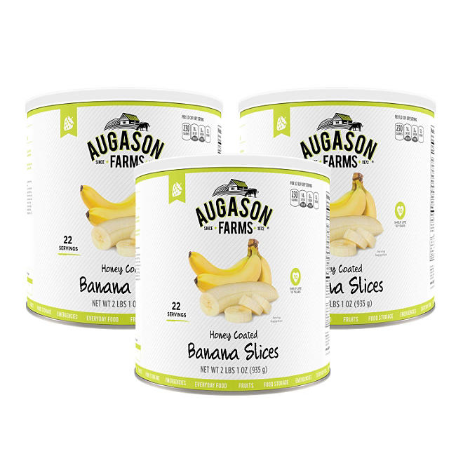 Augason Farms Banana Chips (34 oz., 3 pk.)