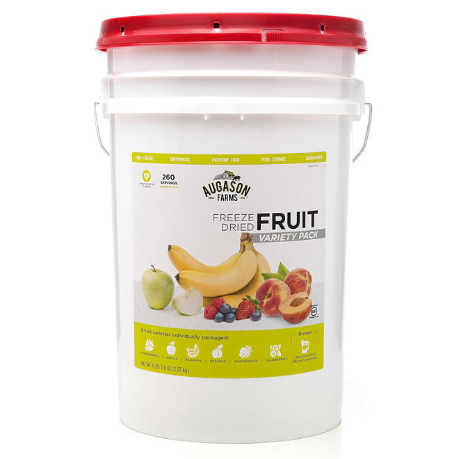 Augason Farms Freeze-Dried Fruit Variety Pail (4 lbs. 2 oz.)