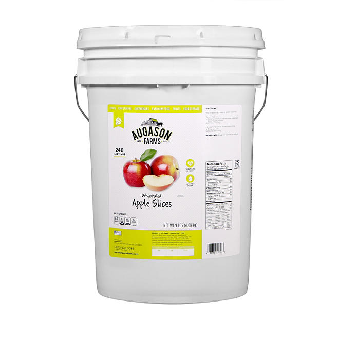 Augason Farms Dehydrated Apple Slices (9 lb. pail)