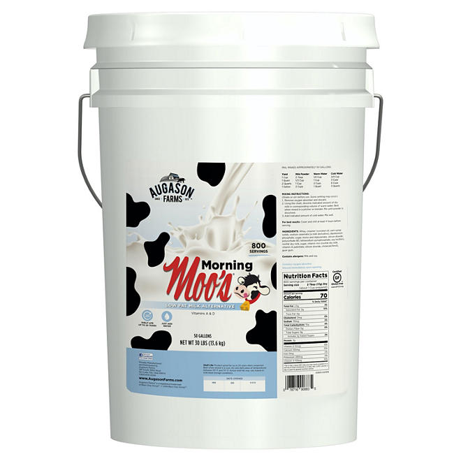 Augason Farms Morning Moo's Low-Fat Milk Alternative (30 lb. pail)