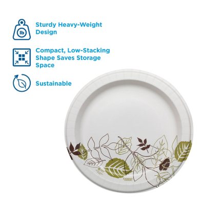 Dixie Ultra Pathways Heavy Weight 6.5 x 9 inch Oval Paper Platter, 125  count per pack -- 8 per case.