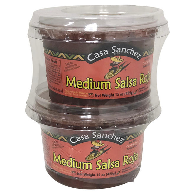 Casa Sanchez Medium Salsa Roja, Twin Pack (30 oz.)