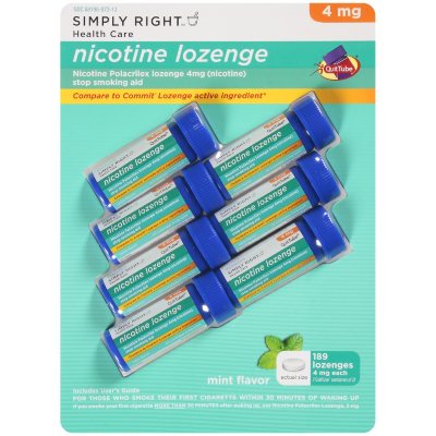 Simply Right Mint Flavor Nicotine Lozenge (27 pc., 7 pk.) Sam's Club