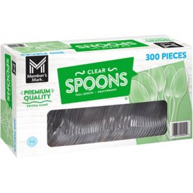 Member's Mark Clear Plastic Spoons, Heavyweight 300 ct. 
