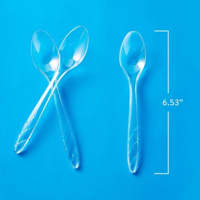 Member&s Mark Heavyweight Clear Plastic Spoons - 300 ct