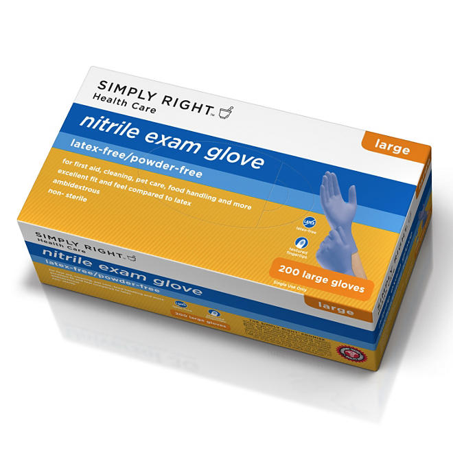 Simply Right Nitrile Gloves, Large (200 ct.)