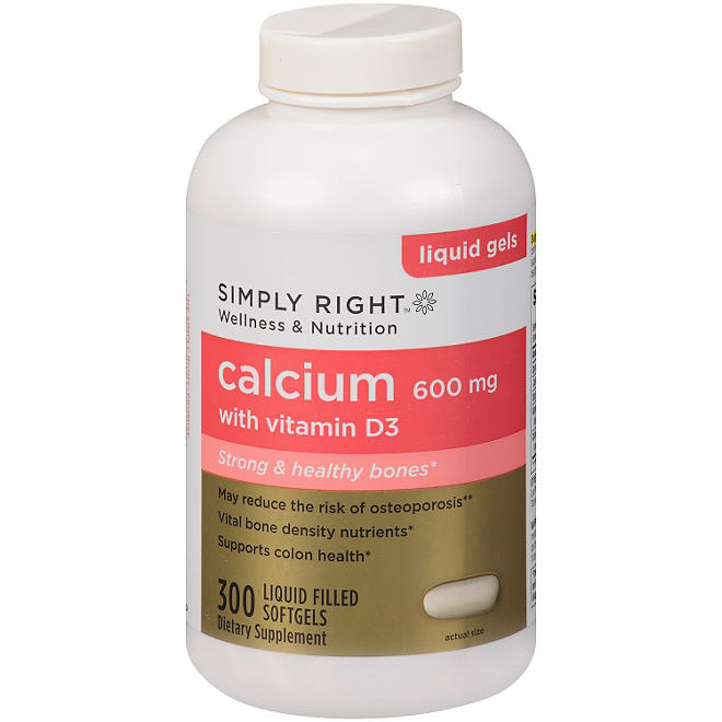 Simply Right? Calcium w/Vitamin D3 Dietary Supplement - 300 ct.
