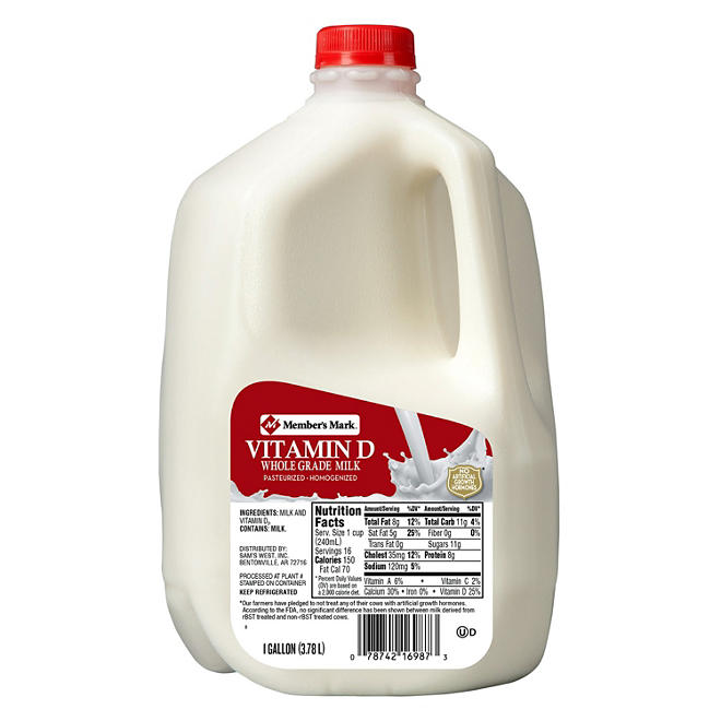 Member's Mark Vitamin D Whole Milk 1 gal.
