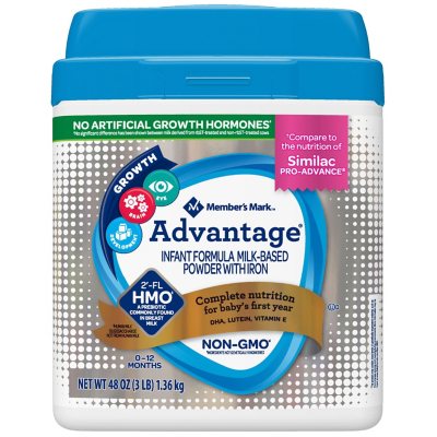 Member S Mark Advantage Baby Formula Powder With Iron 48 Oz Sam S Club