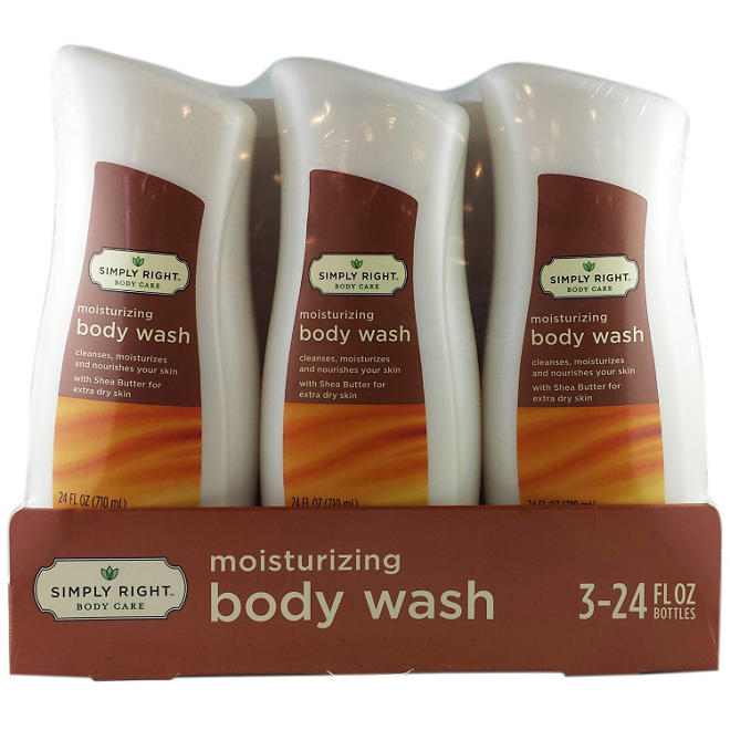 Simply Right Moisturizing Body Wash with Shea Butter - 24 fl. oz. - 3 pk.