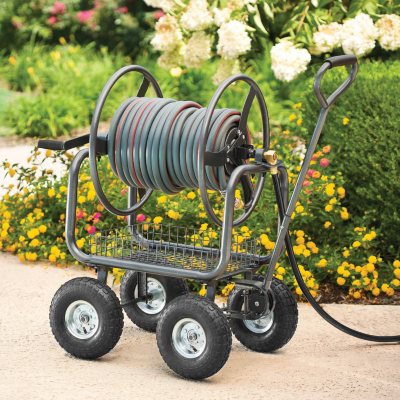 Garden Hose Reel Cart with Steel Basket $59 (or less) YMMV @ Sam's