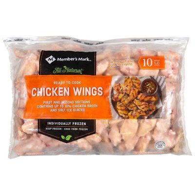 Member's Mark Ready to Cook Chicken Wings, Frozen (10 lbs