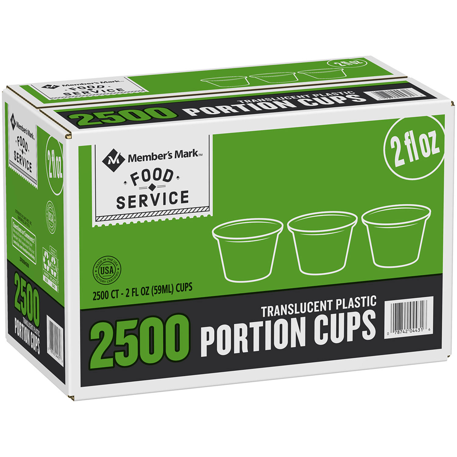 Member's Mark Translucent Portion Cups (2 fl. oz, 2500 ct.)
