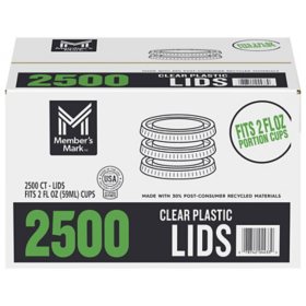 Member's Mark Clear Plastic Portion Lids 2 oz., 2500 ct.