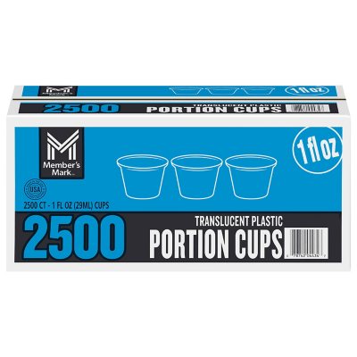 Member's Mark Translucent Plastic Portion Cups (1 fl. oz., 2,500 ct.) -  Sam's Club