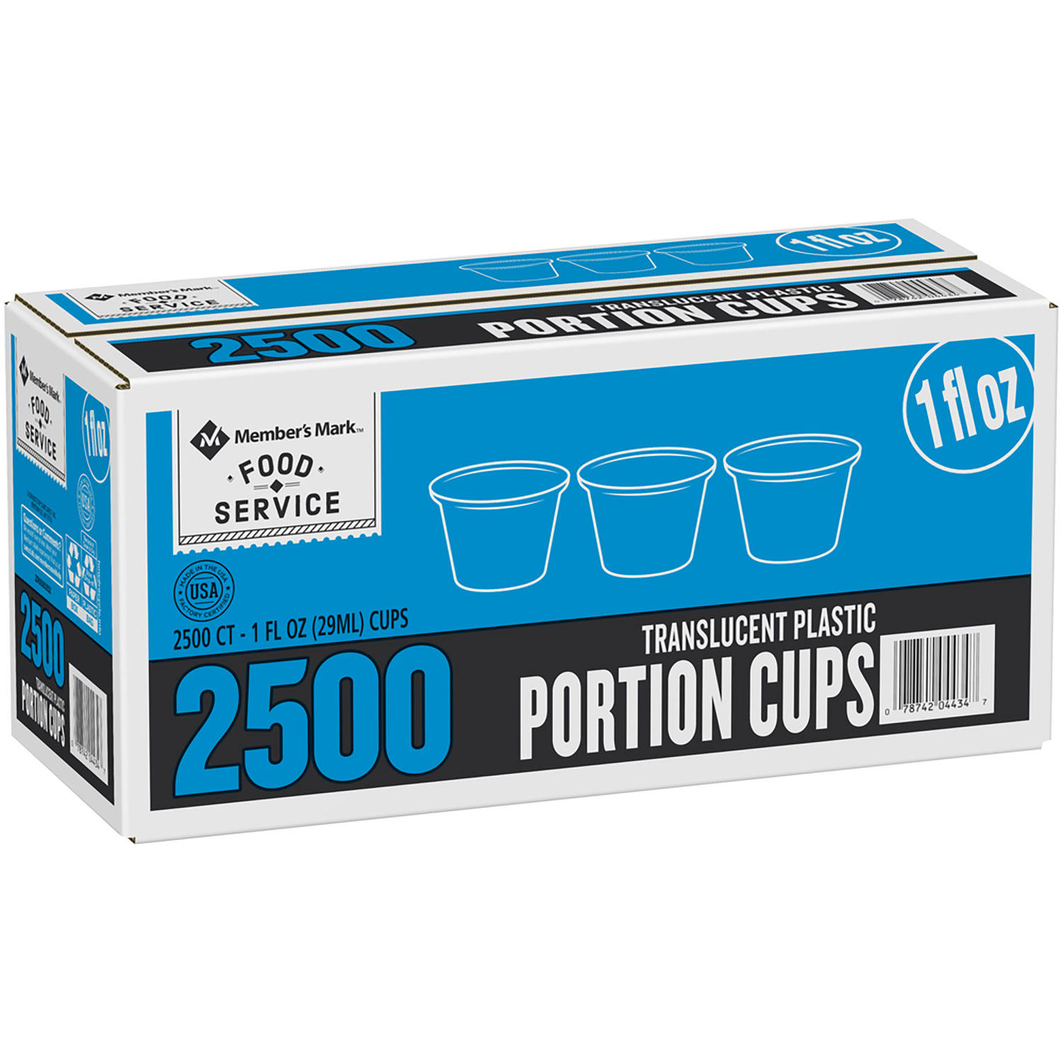 Member's Mark Translucent Plastic Portion Cups (1 fl. oz, 2,500 ct.)
