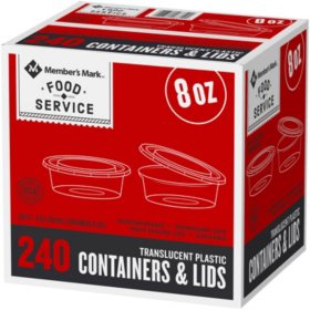 Plastifar Foam Carryout Container with Hinged Lid, 8 x 8 (200 ct.) -  Sam's Club