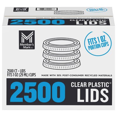 Member's Mark Clear Portion Lids (1oz., 2,500ct.)