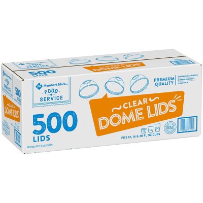 Lids for Corn Clear Plastic Cups Dome Clear 1000/Carton, 1000 - Kroger