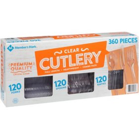 Premium Plastic Knives Bulk Clear, Pack of 50, 6 Packs